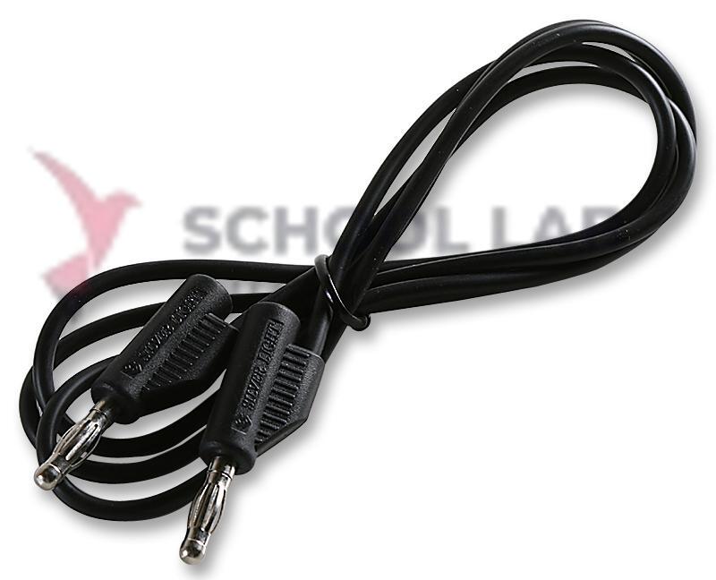 4mm Stackable Plug Lead: Black, 750mm